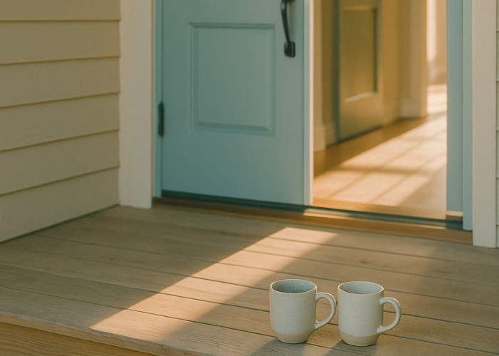 Coffee Cups Front Door